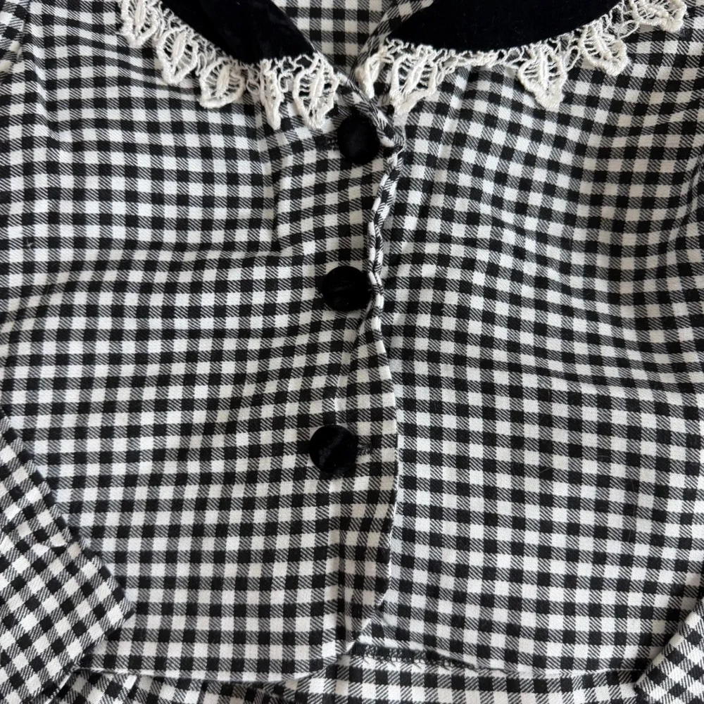 Vintage 90s Bonnie Jean Plaid Velvet Trimmed Skirt Set‎ Girls Size 10